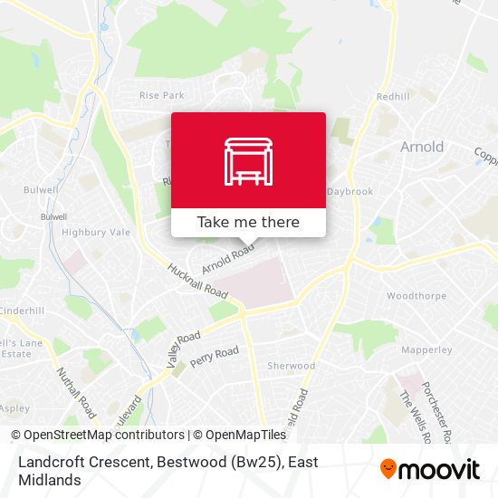 Landcroft Crescent, Bestwood (Bw25) map