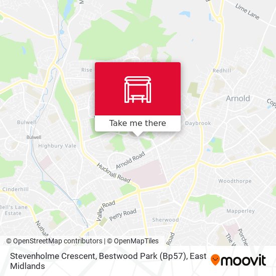 Stevenholme Crescent, Bestwood Park (Bp57) map