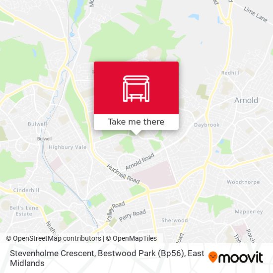 Stevenholme Crescent, Bestwood Park (Bp56) map