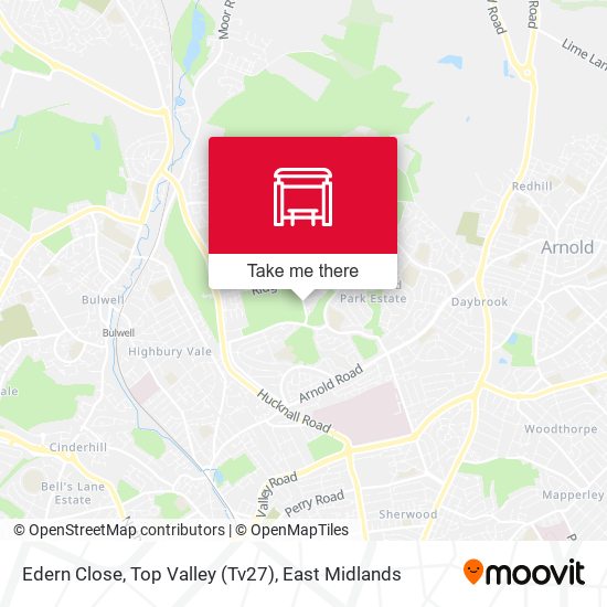 Edern Close, Top Valley (Tv27) map