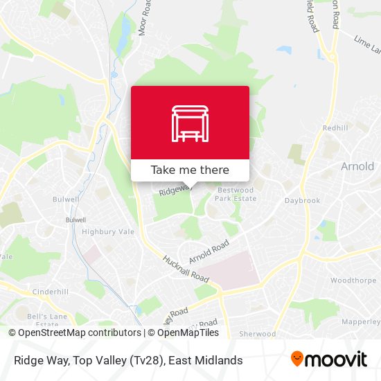 Ridge Way, Top Valley (Tv28) map