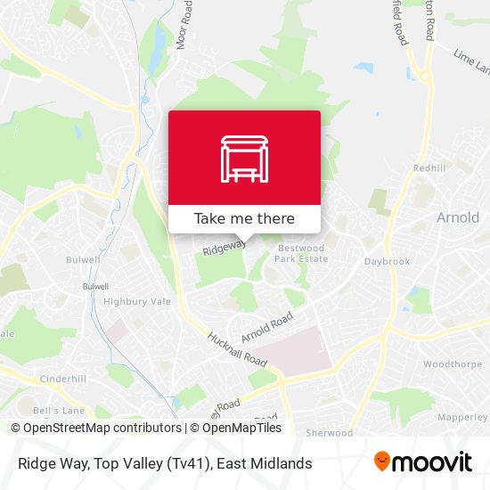 Ridge Way, Top Valley (Tv41) map