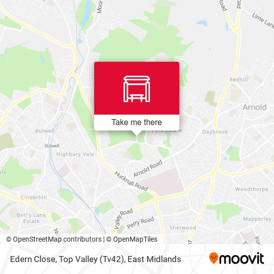 Edern Close, Top Valley (Tv42) map