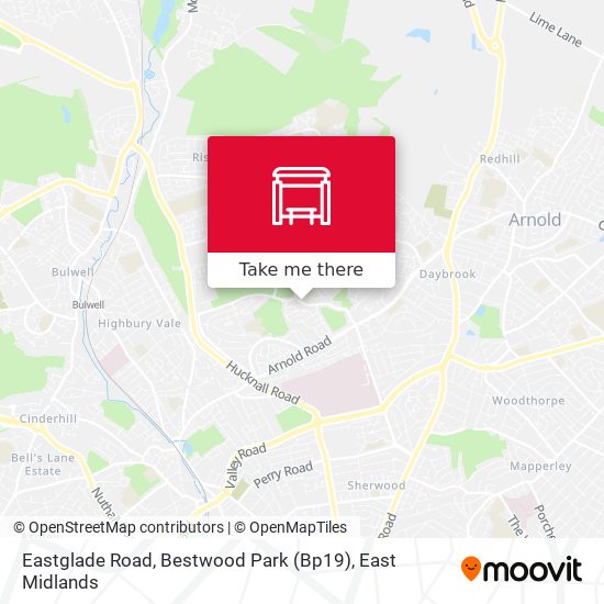 Eastglade Road, Bestwood Park (Bp19) map
