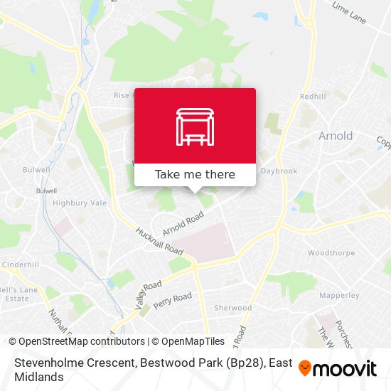 Stevenholme Crescent, Bestwood Park (Bp28) map