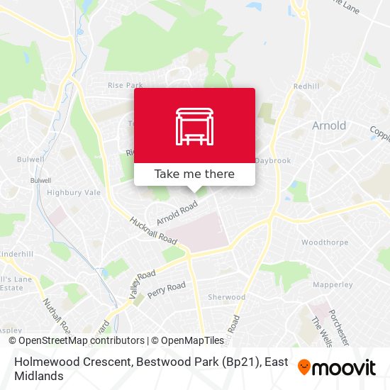 Holmewood Crescent, Bestwood Park (Bp21) map