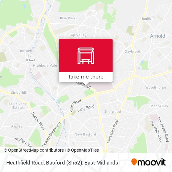 Heathfield Road, Basford (Sh52) map
