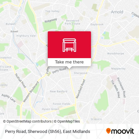 Perry Road, Sherwood (Sh56) map