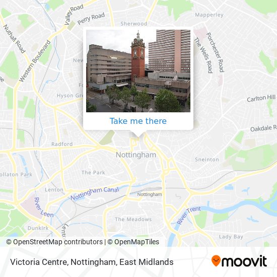 Victoria Centre, Nottingham map