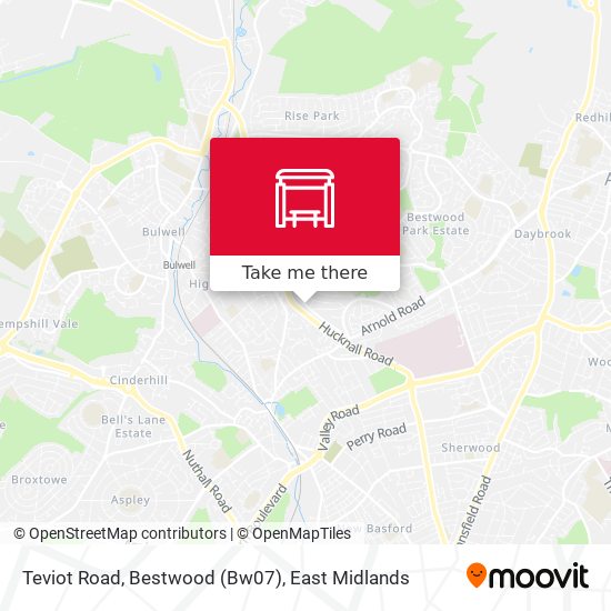 Teviot Road, Bestwood (Bw07) map