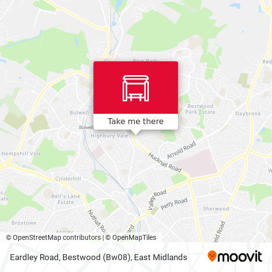 Eardley Road, Bestwood (Bw08) map