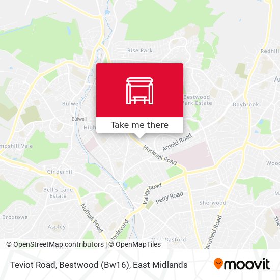 Teviot Road, Bestwood (Bw16) map