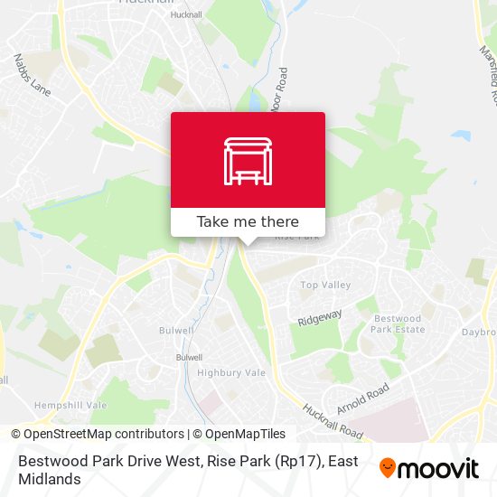 Bestwood Park Drive West, Rise Park (Rp17) map