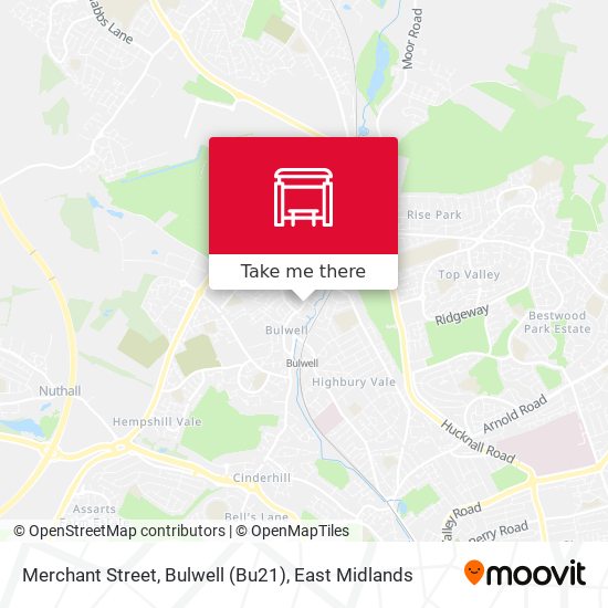 Merchant Street, Bulwell (Bu21) map