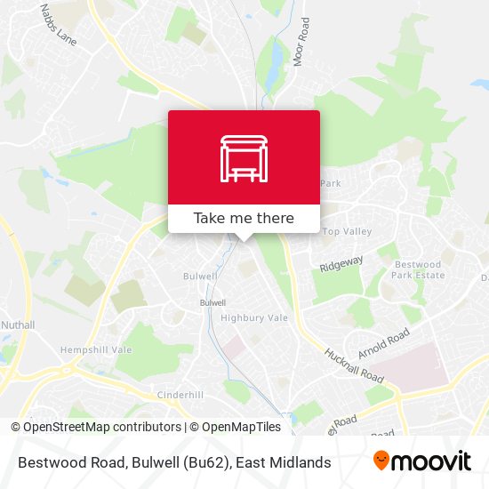 Bestwood Road, Bulwell (Bu62) map