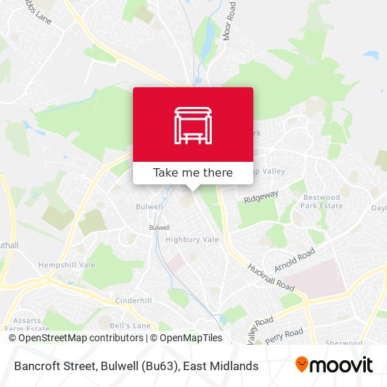 Bancroft Street, Bulwell (Bu63) map