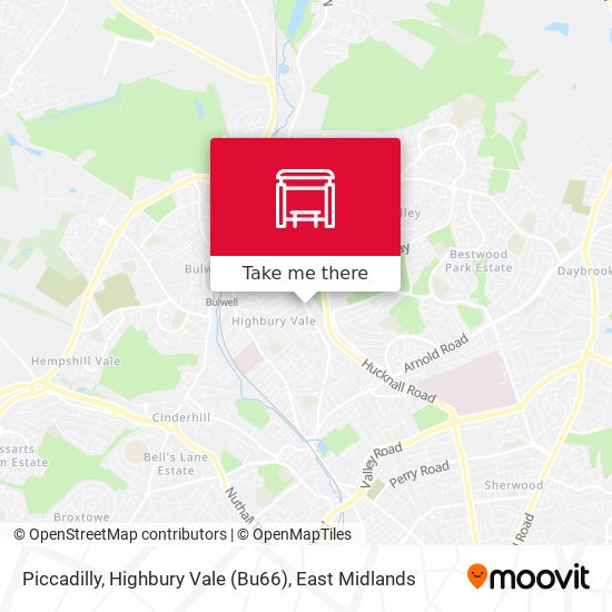 Piccadilly, Highbury Vale (Bu66) map
