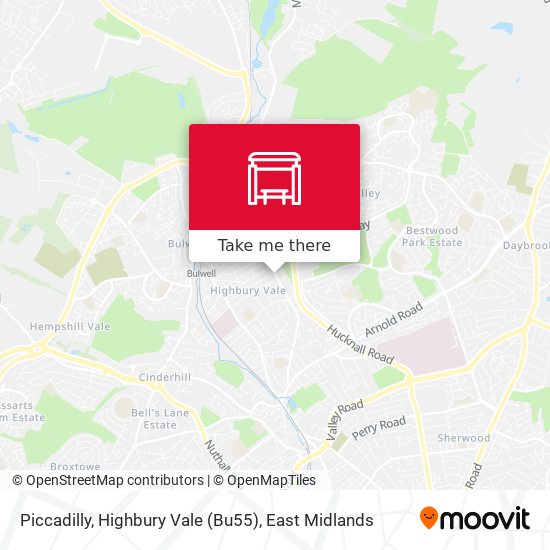 Piccadilly, Highbury Vale (Bu55) map