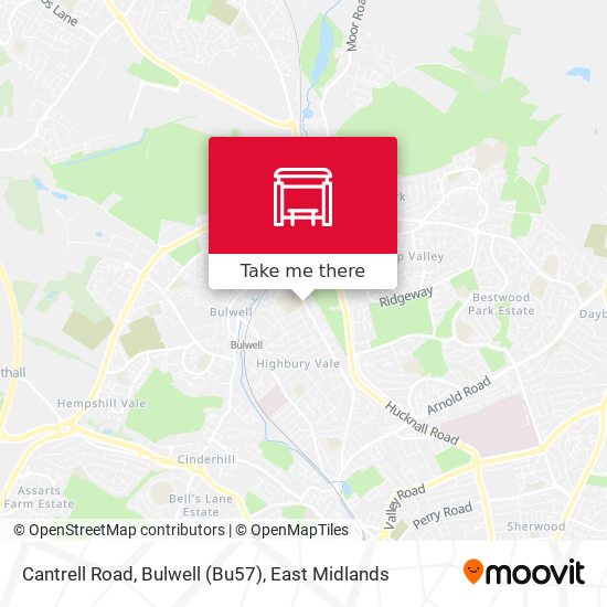 Cantrell Road, Bulwell (Bu57) map