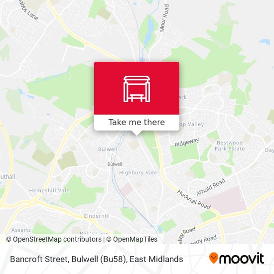 Bancroft Street, Bulwell (Bu58) map