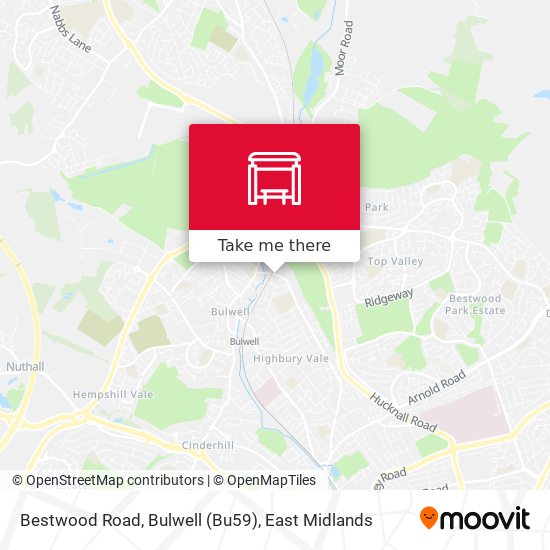 Bestwood Road, Bulwell (Bu59) map