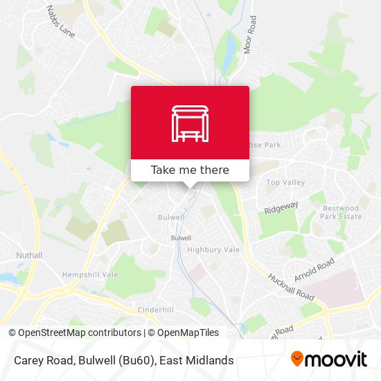 Carey Road, Bulwell (Bu60) map