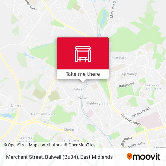 Merchant Street, Bulwell (Bu34) map
