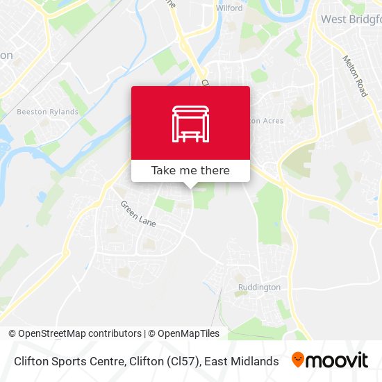 Clifton Sports Centre, Clifton (Cl57) map