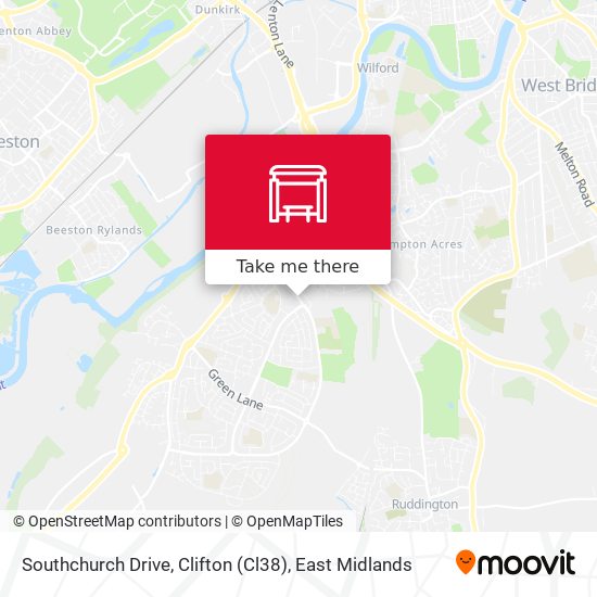 Southchurch Drive, Clifton (Cl38) map