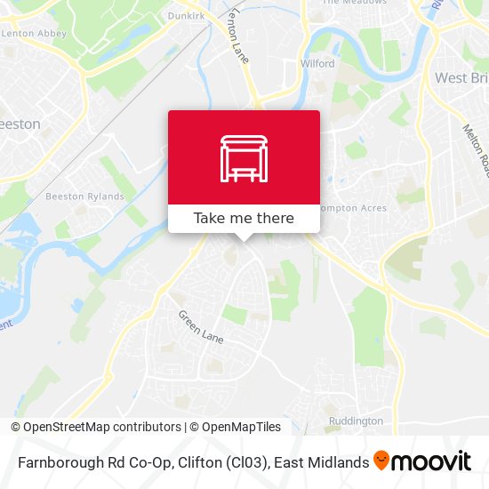 Farnborough Rd Co-Op, Clifton (Cl03) map