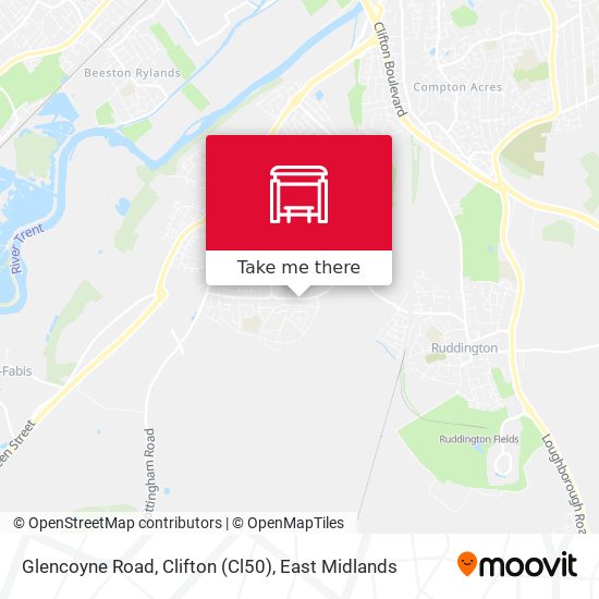 Glencoyne Road, Clifton (Cl50) map