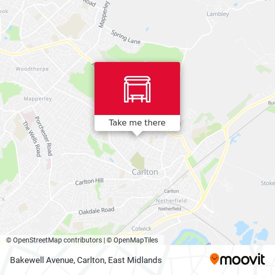 Bakewell Avenue, Carlton map