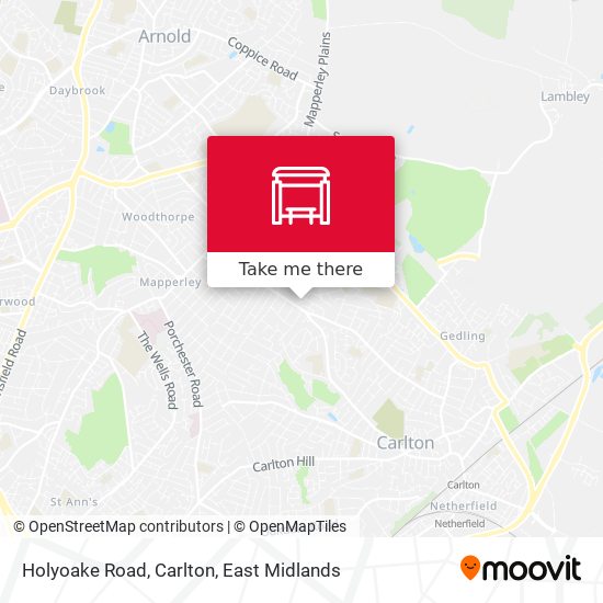 Holyoake Road, Carlton map