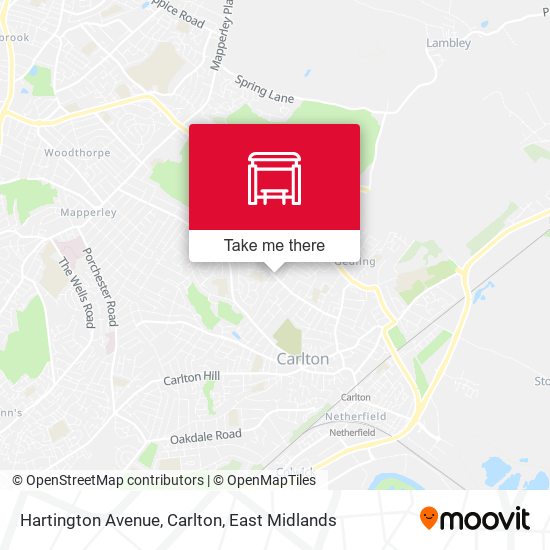 Hartington Avenue, Carlton map