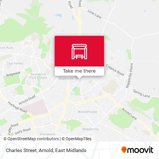 Charles Street, Arnold map