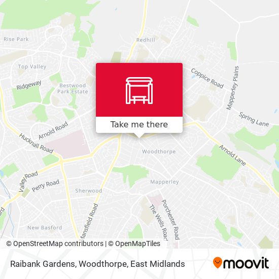 Raibank Gardens, Woodthorpe map