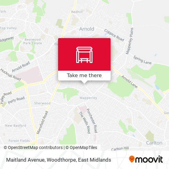 Maitland Avenue, Woodthorpe map