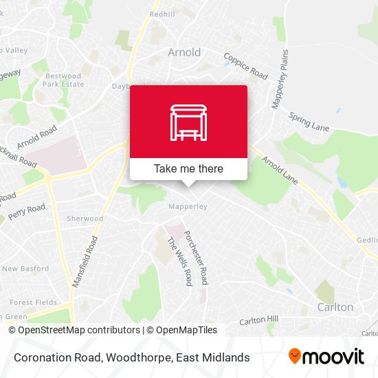 Coronation Road, Woodthorpe map