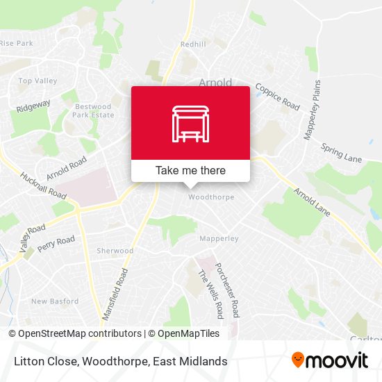 Litton Close, Woodthorpe map