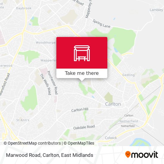 Marwood Road, Carlton map