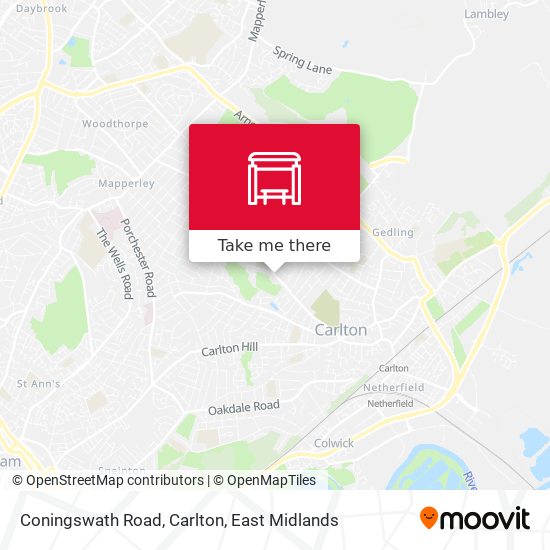 Coningswath Road, Carlton map