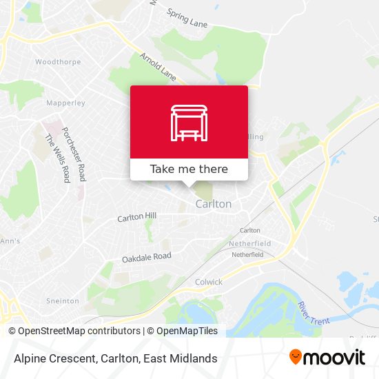 Alpine Crescent, Carlton map