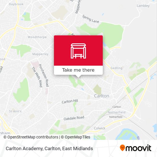 Carlton Academy, Carlton map