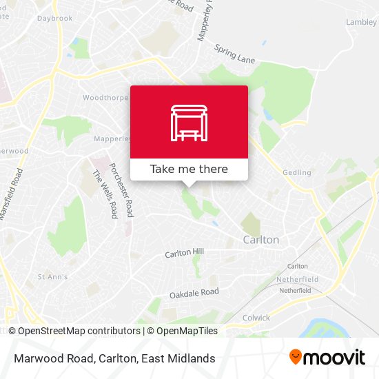 Marwood Road, Carlton map