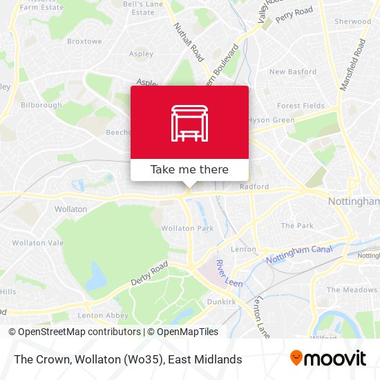 The Crown, Wollaton (Wo35) map