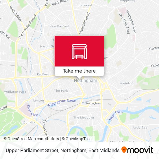 Upper Parliament Street, Nottingham map