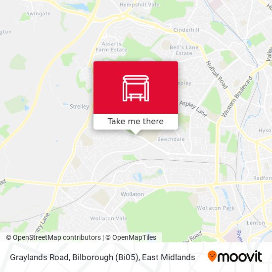 Graylands Road, Bilborough (Bi05) map