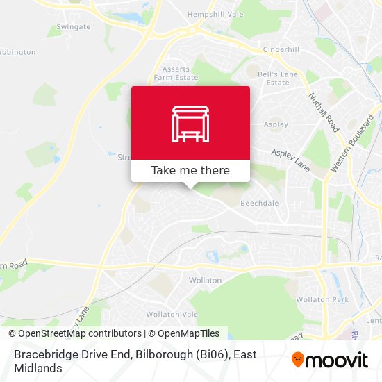 Bracebridge Drive End, Bilborough (Bi06) map