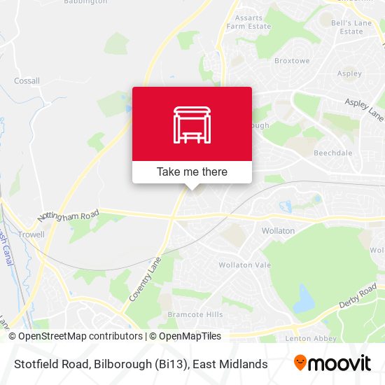 Stotfield Road, Bilborough (Bi13) map