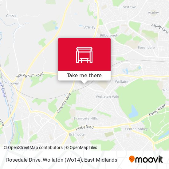 Rosedale Drive, Wollaton (Wo14) map